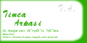 timea arpasi business card